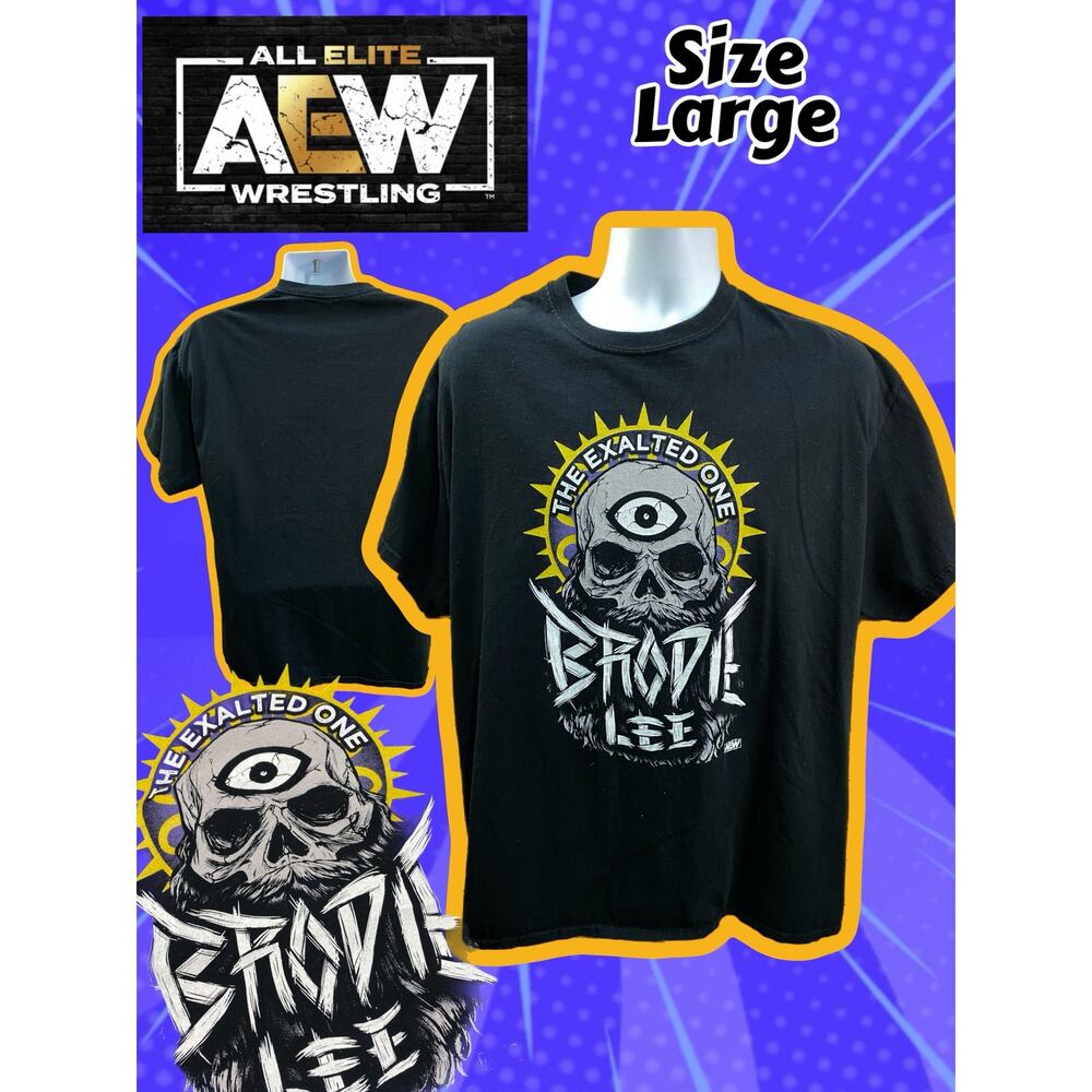 Exalted One Brodie Lee Pro Wrestling Large T-Shirt AEW LICENSED